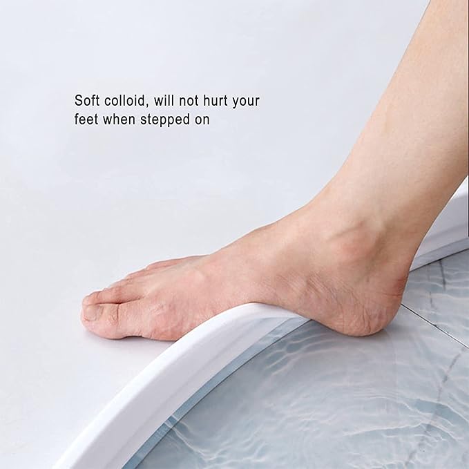Collapsible Shower Water Guard Water Splash Guard Water Dam Barrier Shower Threshold for Shower Stall, Stay Dry Retainer for Wet and Dry Separation for Bathroom (59") … - Image 3