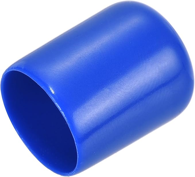 uxcell 20pcs Rubber End Caps 15mm ID Vinyl Round Tube Bolt Cap Cover Screw Thread Protectors Blue by uxcell