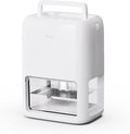 Crane Small Dehumidifier For Bathroom with Auto Shut-Off, 70 OZ Dehumidifier For Closet, Basement, RV & Closet, Optional Ambient Light, Dehumidifiers For Bedroom, Quiet Moisture Removal, 3 Day Tank by Crane