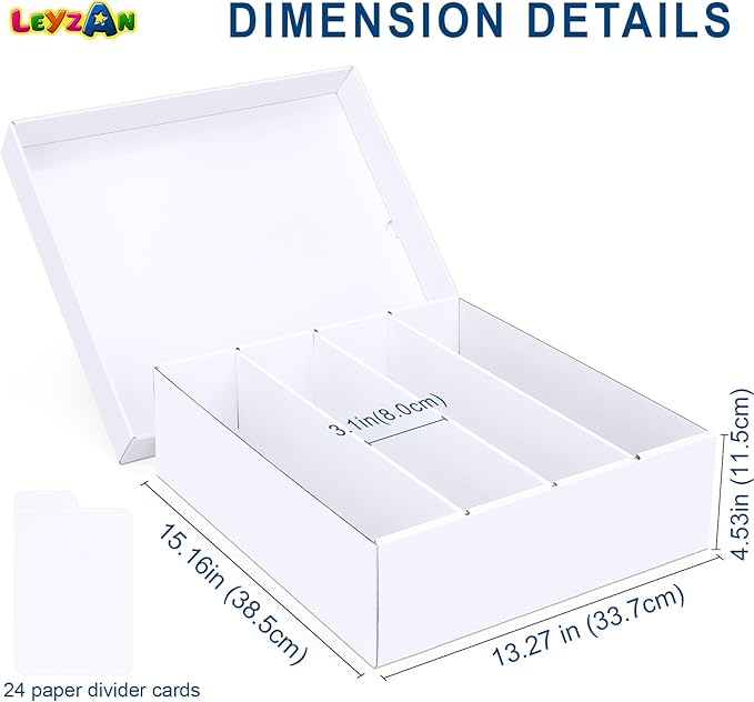 Trading Card Storage Box, 3200 Count Cardboard Storage Box with Divider for Sports, Tcg, Mtg Card(1 Pack) - Image 2
