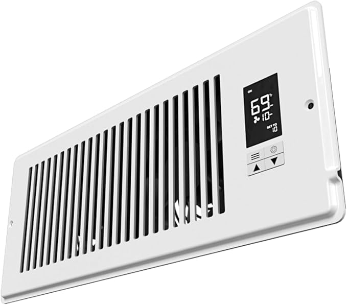 Quietcool Register Booster Fan for 4" x 12" Registers - Smart App Control - Quiet Vent Fan with Auto Thermostat - 10 Speeds - Image 6