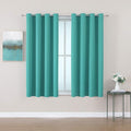 ChrisDowa Grommet Room Darkening Curtains for Bedroom and Living Room - 2 Panels Set Thermal Insulated Blackout Curtains (Teal, 52W x 63L) by ChrisDowa