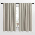 NICETOWN Blackout Curtains and Drapes for Kitchen - (Natural Color) 52 inches Wide by 54 inches Long, 2 Panels Set, Thermal Insulated Blackout Window Drapes by NICETOWN