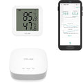 YoLink Indoor Hygrometer Thermometer, 2-Year Data Storage Export, Advanced Offline Storage, LoRa Tech, App Push, Email, SMS, Hub Included by YoLink