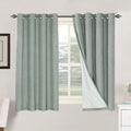 H.VERSAILTEX 100% Blackout Curtains for Bedroom Thermal Insulated Linen Textured Curtains Heat and Full Light Blocking Drapes Living Room Curtains 2 Panel Sets, Green Bay, 52x54 Inch by HVERSAILTEX