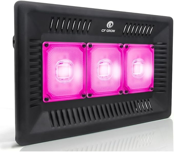 LED Grow Light Full Spectrum, CFGROW Waterproof 300W COB LED Grow Light, Natural Heat Dissipation Without Noise, Suitable for Plants All Growing Stage Indoor or Outdoor by CFGROW