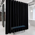 RYB HOME Blackout Room Divider Curtains Thermal Insulated Energy Efficiency Noise Reduce Verical Blinds for Living Room Bedroom Dining Sunroom Basement Wall Divider, 1 Pc, Black, W 20ft x L 8ft by RYBHOME