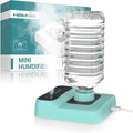 Portable Humidifiers for Travel, Small Mini Humidifier with Auto Shut-Off, Nightlight and Storage Bag for Hotel, Bedroom or Office, Plant Humidifier Indoor, Green by HOMDIS