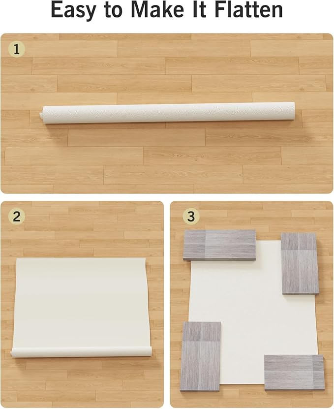 Beige Vinyl Floor Mat for Home, 3'×5' Waterproof Area Mat for Lving Room, Bedroom, Under Dining Room Table - Image 4