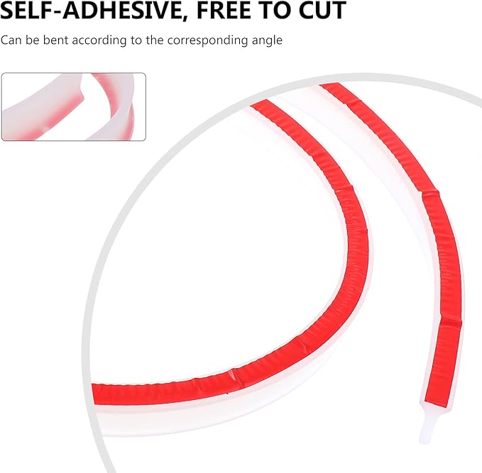 Cabilock 1pc Flexible Water Retaining Strip for Bathroom Dry Wet Separation Baffle Self-Adhesive Barrier for Shower Sink and Toilet Curved Control - Image 3