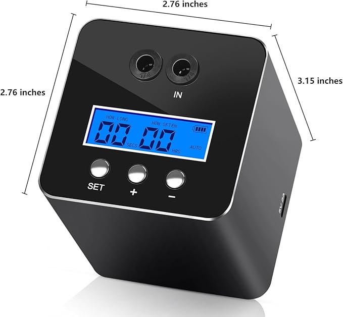 reptile humidifier, LCD with timing function, time length and interval can be set, reptile mister system with 2 spray nozzles, misting system for reptiles of amphibians, tanks, Paludarium - Image 5