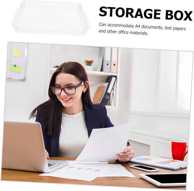 Flat Transparent File Storage Box Business Certificate Organizer for Travel Art Supplies Storage Organizer for Keeps Documents Dry and Safe - Image 9