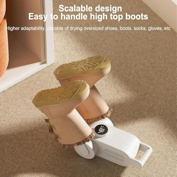 Shoe Dryer with Temperature Display,Electric Shoe Dryer and Warmer for Boots,Sneakers,Gloves Fast Drying and Deodorizing,Adjustable Timer,Overheat Protection - Image 7