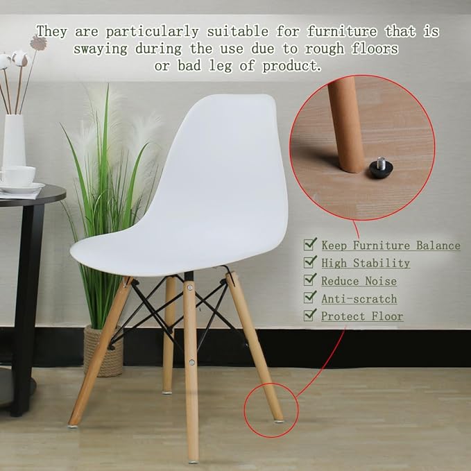uxcell Metric M8 x 1.25 Furniture Glide Leveling Feet Adjustable Leveler Floor Protector for Table Desk Cabinet Leg 8 Pack - Image 6