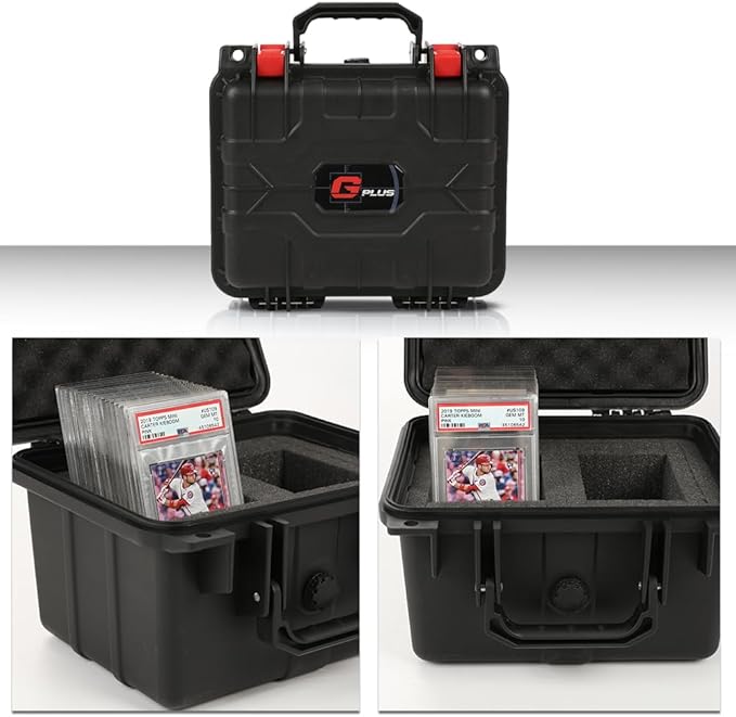 G-PLUS Graded Card Storage Box Fit BGS PSA SGC FGS Weatherproof Graded Sports Trading Cards Box(Small, Orange & Black) - Image 7