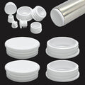 2-3/8" (60mm) Plastic Hole Plugs White -Round Chair Leg Caps, Flush Mount Pipe Plugs, Tubing End Caps for Metal&Wood Legs Tube, Outdoor Furniture Feet caps,for Pipe Wall thicknesses of 2-4 mm,4 PCS by EASYEAH