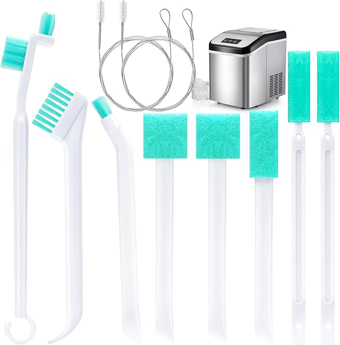 Ice Maker Cleaning Brush Set, Small Cleaning Brushes for Narrow Crevices and Long Pipes, 8 Pcs Tight Places Cleaning Brush and 2 Pcs Tube Brush by Unknown