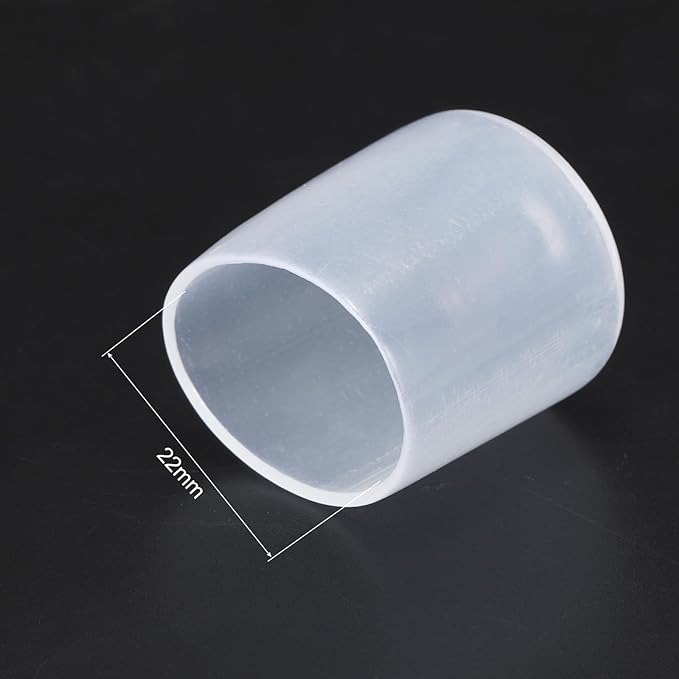 uxcell 20pcs Rubber End Caps 22mm(7/8") ID Vinyl PVC Round Tube Bolt Cap Cover Screw Thread Protectors Clear - Image 3