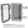 Electrical Box, Outdoor Waterproof Box IP67 Junction Box with Mounting Plate,ABS Plastic Project Box Power Cord Enclosure Clear 5.9" Dx3.9 Wx2.8 H by LuSumtly
