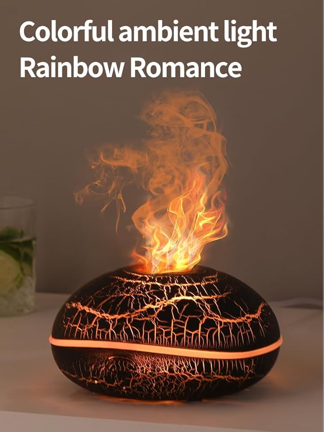 Essential Oil Diffusers Ultrasonic UFO Aromatherapy Diffuser, Ultrasonic Diffuser, Cool Mist Humidifier, 7 Colors LED Lights Changing for Home, Office, Spa 200ml (Crack) - Image 8