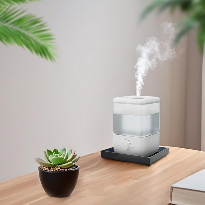 Homakover Acrylic Humidifier Tray for LEVOIT Classic 160 Top-Fill Humidifiers, 2.5L Tank, Leak-Proof, Anti-Slip & Moisture-Proof, Transparent Black - Image 7