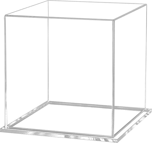 12" x 12" Clear Acrylic Display Box with Thick Clear Base Versatile Lucite Retail Product Dust Cover for Collectibles and Memorabilia by Marketing Holders by MarketingHolders