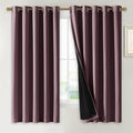 NICETOWN Dry Rose 100% Blackout Lined Curtains, 2 Thick Layers Completely Blackout Window Treatment Thermal Insulated Drapes for Kitchen/Bedroom (1 Pair, 70 inches Width x 63 inches Length Each Panel) by NICETOWN
