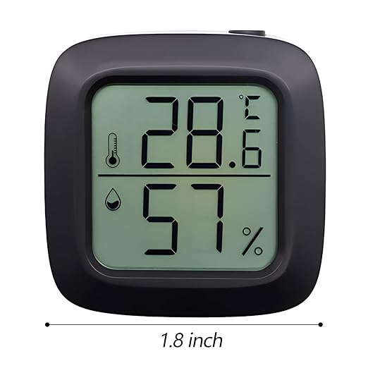 Digital Reptile Thermometer Hygrometer Precise Temp & Humidity Gauge for Terrariums/Tanks Compact LCD Display for Reptiles/Amphibians Habitat Monitoring - Image 2