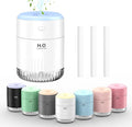 SZO Portable Mini Humidifier, 500ML USB Personal Cool Mist Humidifiers for Bedroom Office Travel Desk, Whisper Quiet 20dB with 2 Mist Modes & Auto Shut-Off, Small Desktop Humidifier (White) by SZOLLC