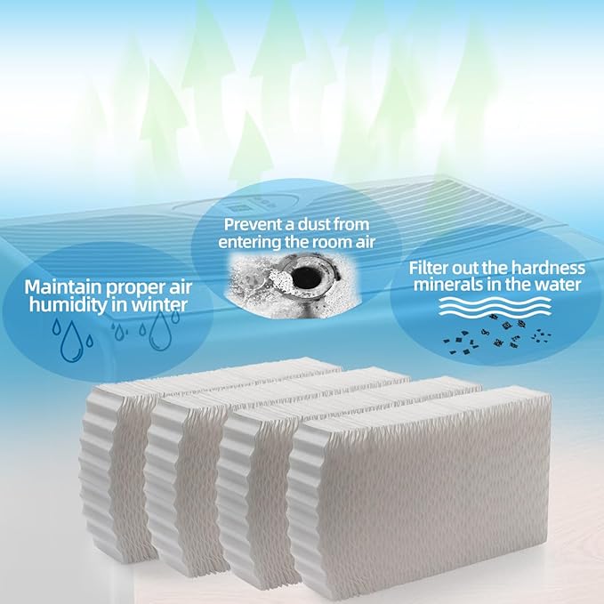 Alocs HDC411 Humidifier Super Filter Wick Replacement Compatible with AIR-Care Essick Air HDC3120DCN Kenmore 32-14912 42-14912 Humidifiers (4 Pack) - Image 4
