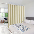 NICETOWN Noise Barrier Room Dividers Blind Screens Partitions, Home Decor Floor to Ceiling Divider Room Curtain for Shared Space, Office, Loft, Dorm, Hotel (1 Pcs, 9' Tall x 15' Wide, Beige) by NICETOWN