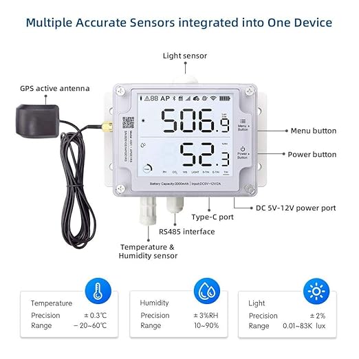 Ubibot Thermometer Hygrometer, Wireless Temperature Data Logger, Remote Humidity Monitor for Refrigerated Truck Free App Email Alarm, IFTTT 2.4GHz only (GS1-PL4G1RS WiFi & SIM GPS Location Tracker) - Image 5