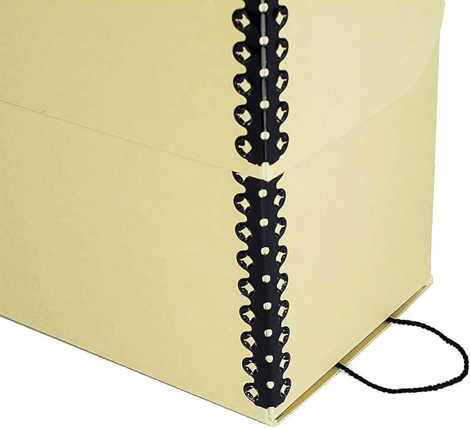 Lineco Archival Document Storage Box with Metal Edge, Acid-Free Tan Boxboard, Organize and Store Files, Prints, Photos, Letter-Sized Case 12.5" x 10.5" x 5" Wide - Image 4