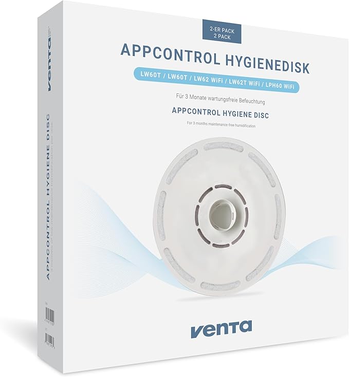 VENTA App Control Hygienedisk Set of 2 Accessories for App Control LW60T by VENTA