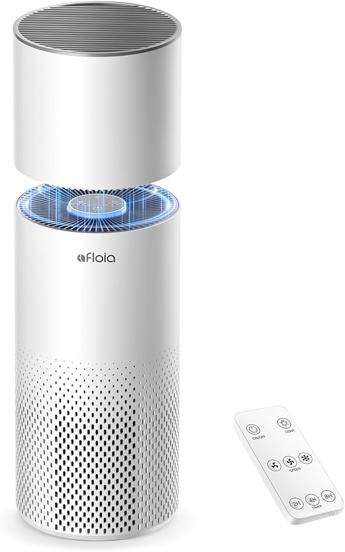 Afloia Humidifier and Air Purifier in One, Air Purifier and Evaporative Humidifier Combo for Home, 24dB Quiet Air Cleaner Remove Pets Dust Dander Hair Allergy Pollen Smoke Smell for Room by Afloia
