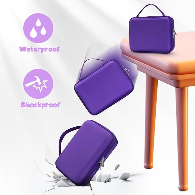 Case Compatible with 3Doodler Start+ Essentials for 3D Pen Set for Kids, Carrying Holder Fit for Printing Pens, Storage Organizer for Printing Filament Refill, Micro-USB Charger (3D-05-Purple) - Image 5