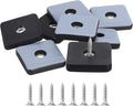uxcell 8 Pcs Furniture Slider Pads, 1.57x1.57 Inch(40x40mm) PTFE Square Screw-on Furniture Glides Sliders with Screw, Chair Leg Floor Protectors for Carpet Hardwood Floors, Blue by uxcell
