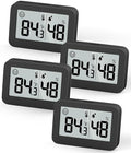 DOOMAY Mini Hygrometer Indoor Thermometer, Humidity Gauge with ℃/℉ Switch, Humidity Meter Digital Temperature Monitor for Greenhouse Babyroom Cellar Reptile Incubator Closet (4) by DOOMAY