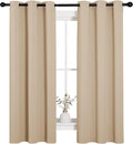 NICETOWN Room Darkening Curtain Panels for Living Room, Thermal Insulated Grommet Room Darkening Draperies/Drapes for Window (Biscotti Beige, 2 Panels, W34 x L63 -Inch) by NICETOWN