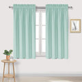 DWCN Blackout Curtains for Living Room Thermal Insulated, Energy Saving & Noise Reducing Bedroom Curtains, Mint Green, W 42x L 45 Inch, Set of 2 Rod Pocket Curtain Panels by DWCN