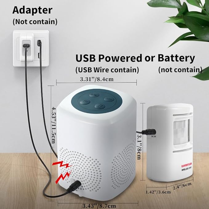 Dog Barking Alarm Motion Detector Outdoor Pir Human Body Motion Sensor Alarm Electronic Deterrent Motion Activated Home Security (2 Detectors+ 1 Receiver) - Image 5