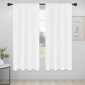 Easy-Going Rod Pocket Blackout Curtains for Bedroom, Room Darkening Window Curtains for Living Room, Thermal Insulated Noise Reduction Solid Window Drapes, 2 Panels(42x72 in, White) by Easy-Going