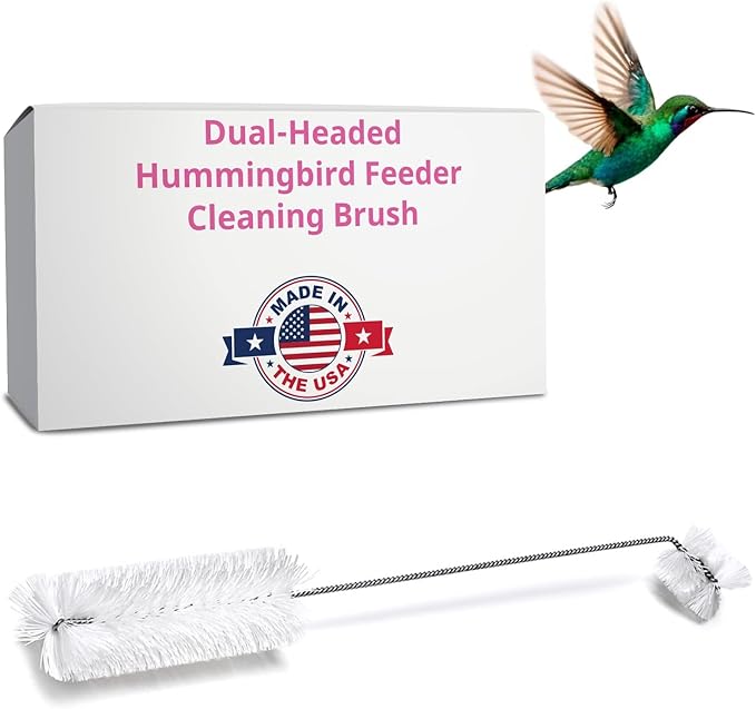 Hummingbird Feeder Cleaning Brush, 14" x 1.7" Dual-Purpose Headed Hummingbird Cleaning Brush, Diswasher Safe Bristle, Removes Residue on Nectar Bottle, Nozzle, Narrow Feeding Socket by FryOilSaver Co. by THEFRYOILSAVERCOMPANY