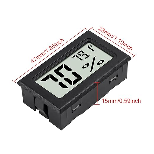 3Pcs Mini Digital Thermometer Hygrometer Electronic Temperature Humidity Gauge Meters Indoor LCD Display Fahrenheit for Greenhouse,Garden,Car Cellar and Office - Image 5