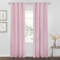 MYSKY HOME Blackout Curtains for Bedroom, Grommet Room Darkening Curtains, Amazing Triple Weave Thermal Insulated Curtains, Set of 1 Curtain Panel ( 52 x 95 Inch, Pink ) by MYSKYHOME