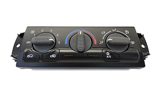 599-266 Front HVAC Climate Control Module Panel is Compatible with 1999-2002 Chevy Tahoe Avalanche Suburban Silverado and GMC Yukon Sierra A/C Heater Control Switch by Unknown