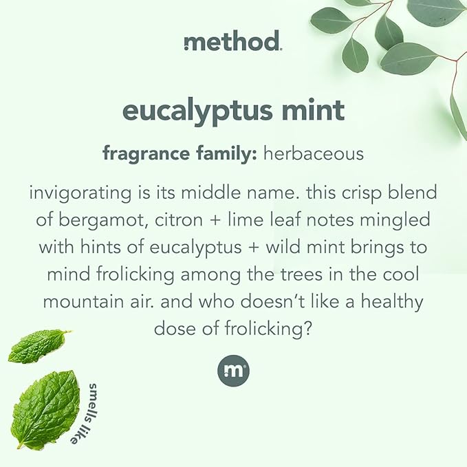 Method Daily Shower Spray Cleaner, Eucalyptus Mint, For Showers, Tile, Fixtures, Glass and Tubs, fl 28 oz (Pack of 1) - Image 3