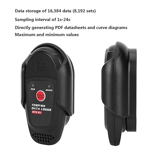 Temperature Humidity Data Logger with Alarm, 16384 Data Storage USB Interface for Room Temperature Measuring - Image 8