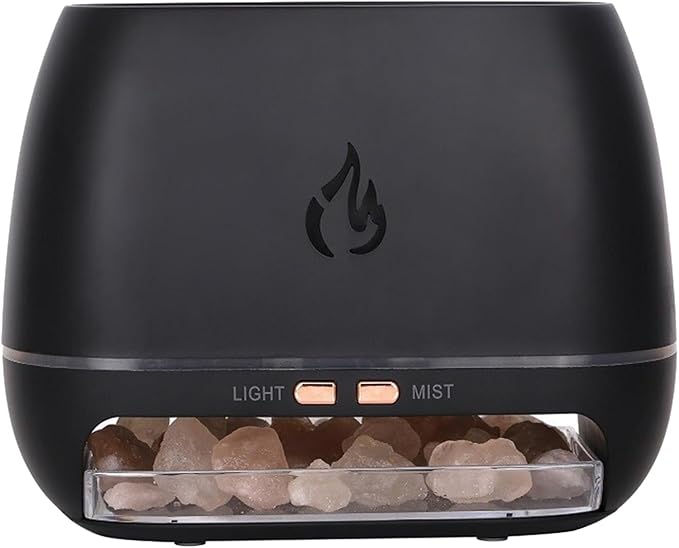 Ultrasonic Aromatherapy Diffusers - Small Salt Rock Scented Oil Diffuser,Aromatherapy Humidifier with 7-Color Light for Meditation Yoga Studio Spa Users Enthusiasts Bathroom Office Study Living Room - Image 6
