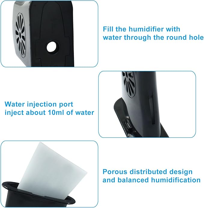 Acoustic Guitar Soundhole Humidifier with Sponge, 4pcs Silent Running Guitar Maintenance Tool, Black Sound Holes Humidifier for Moisture Reservoir Prevent Cracking - Image 3